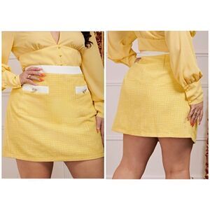 Shein High Waist Plaid A-Line Mini Skirt